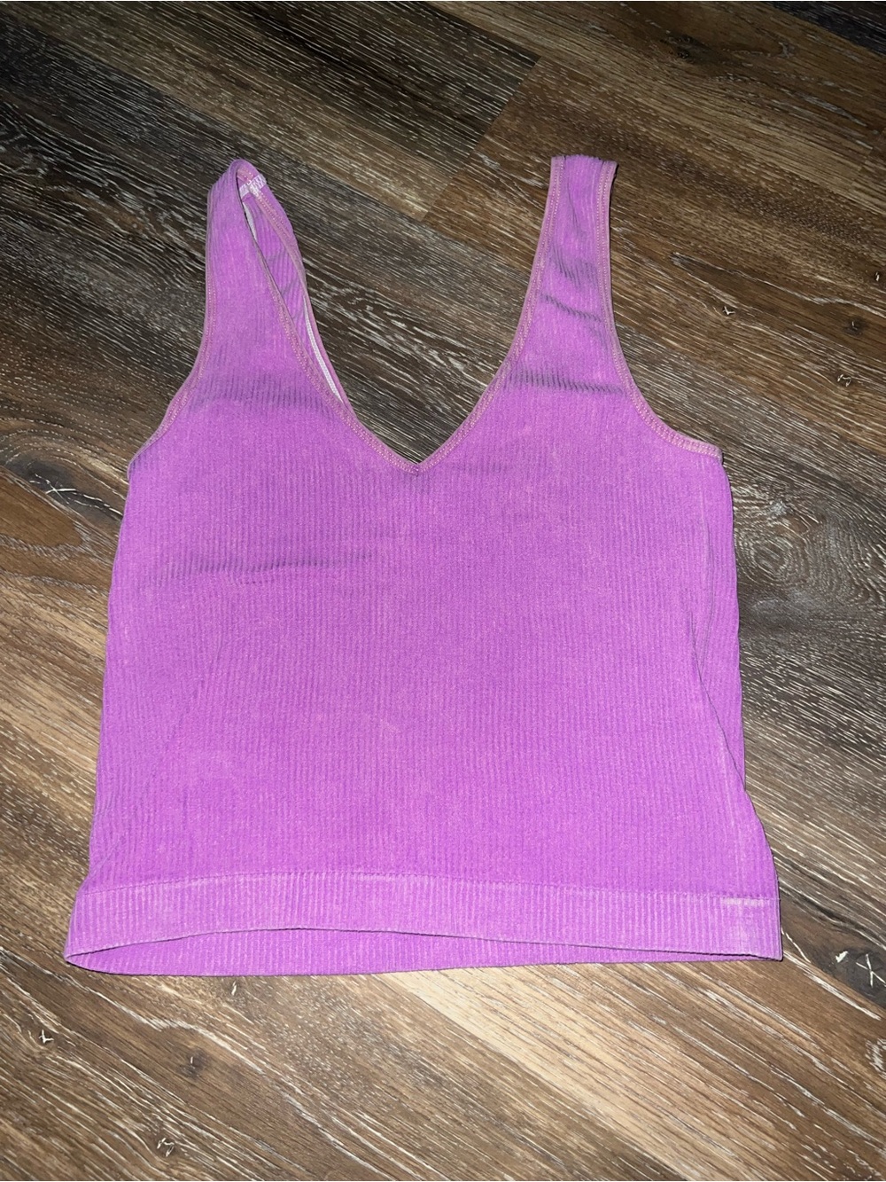Rue21 Ribbed V-Neck Tank Top - Purple Pink